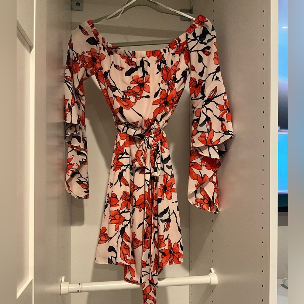 LULUS Floral Off Shoulder Dress